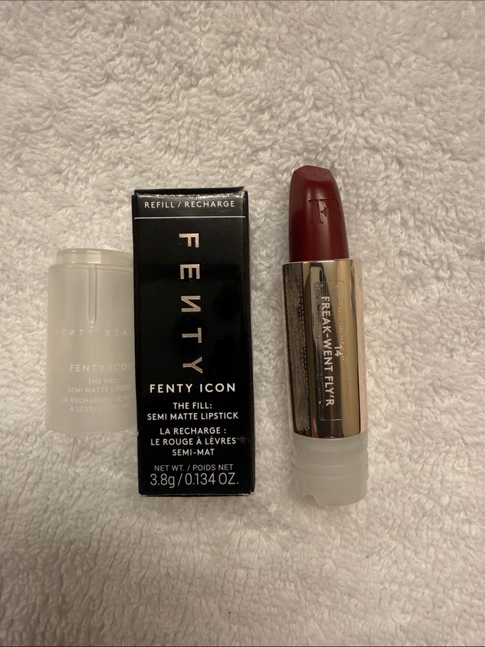 Fenty Icon Semi-Matte Lipstick shade 14 Freak-went-fly’r